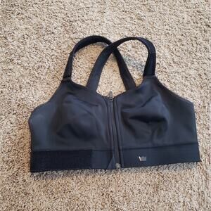 Shefit sports bra front zipper black ultimate high impact 2luxe